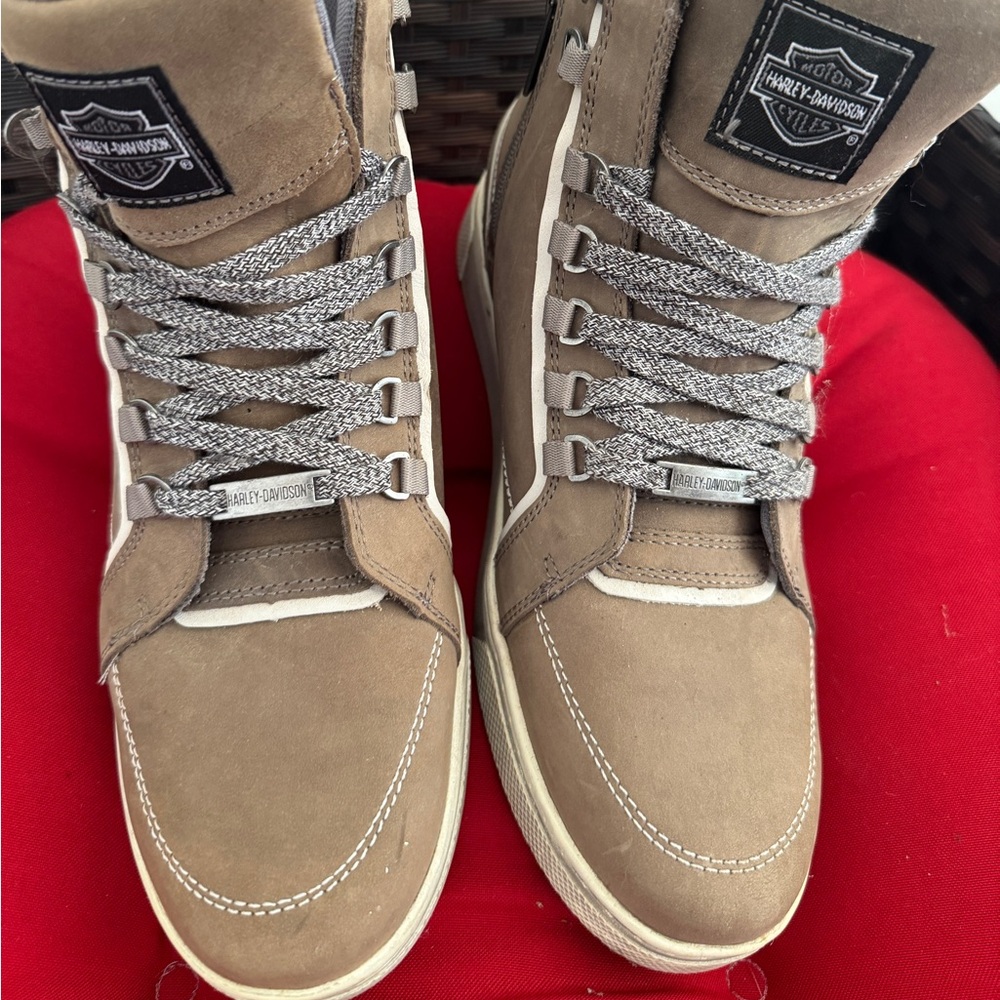 Harley-Davidson Men's Tan Lace-Up Boots